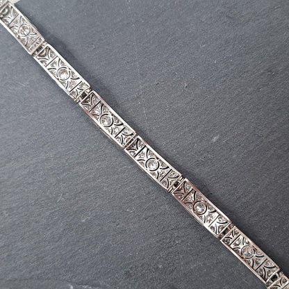 Art Deco Diamond Panel Bracelet