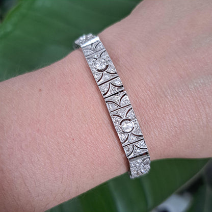 Art Deco Diamond Panel Bracelet