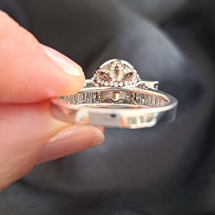 1.50ct Fancy Yellow Diamond Cluster Dress Ring