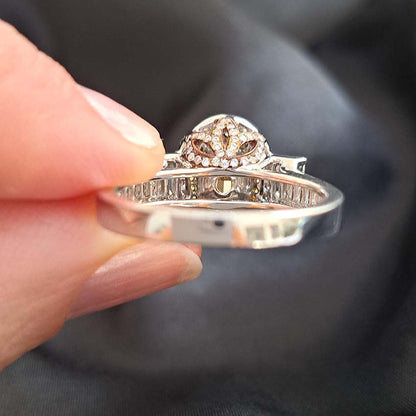 1.50ct Fancy Yellow Diamond Cluster Dress Ring