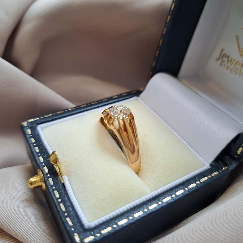 Antique 1.10ct Old Cut Diamond Solitaire Ring