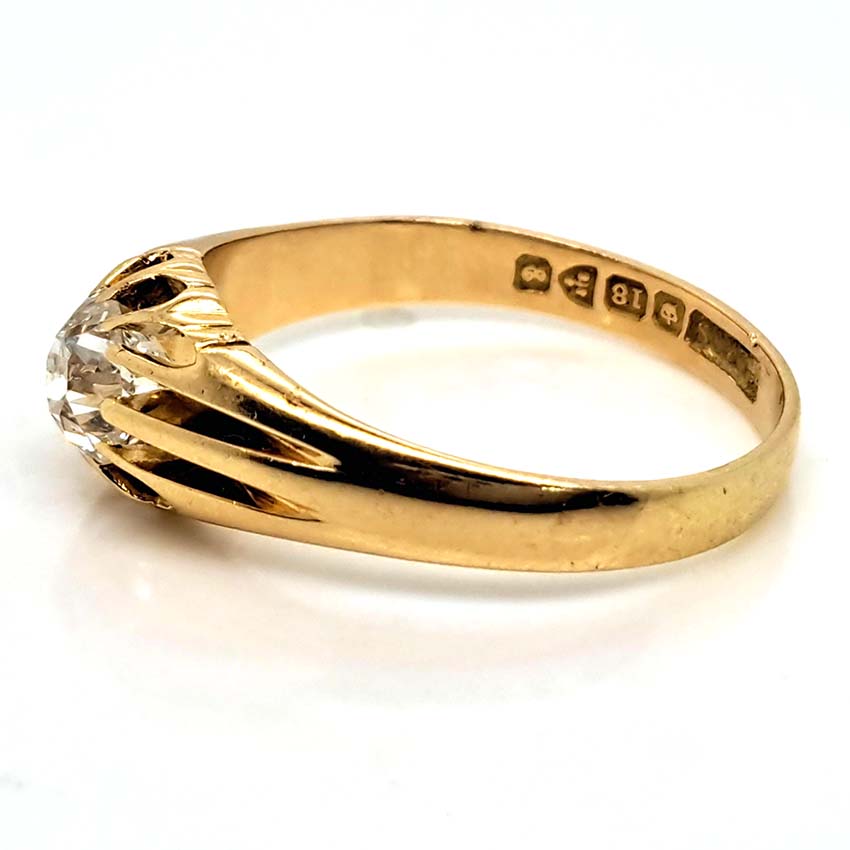 Antique 1.10ct Old Cut Diamond Solitaire Ring