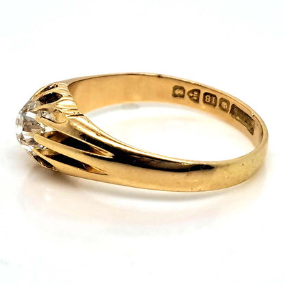 Antique 1.10ct Old Cut Diamond Solitaire Ring
