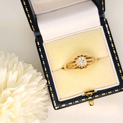 Antique 1.10ct Old Cut Diamond Solitaire Ring