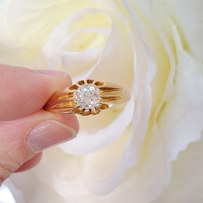 Antique 1.10ct Old Cut Diamond Solitaire Ring