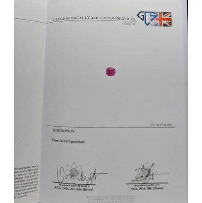 Certified Natural No Heat Ceylon Pink Sapphire Cluster Ring, 5.07ct cushion-shaped vivid pink sapphire with purple undertones surrounded by 1.80cts sparkling diamonds in platinum