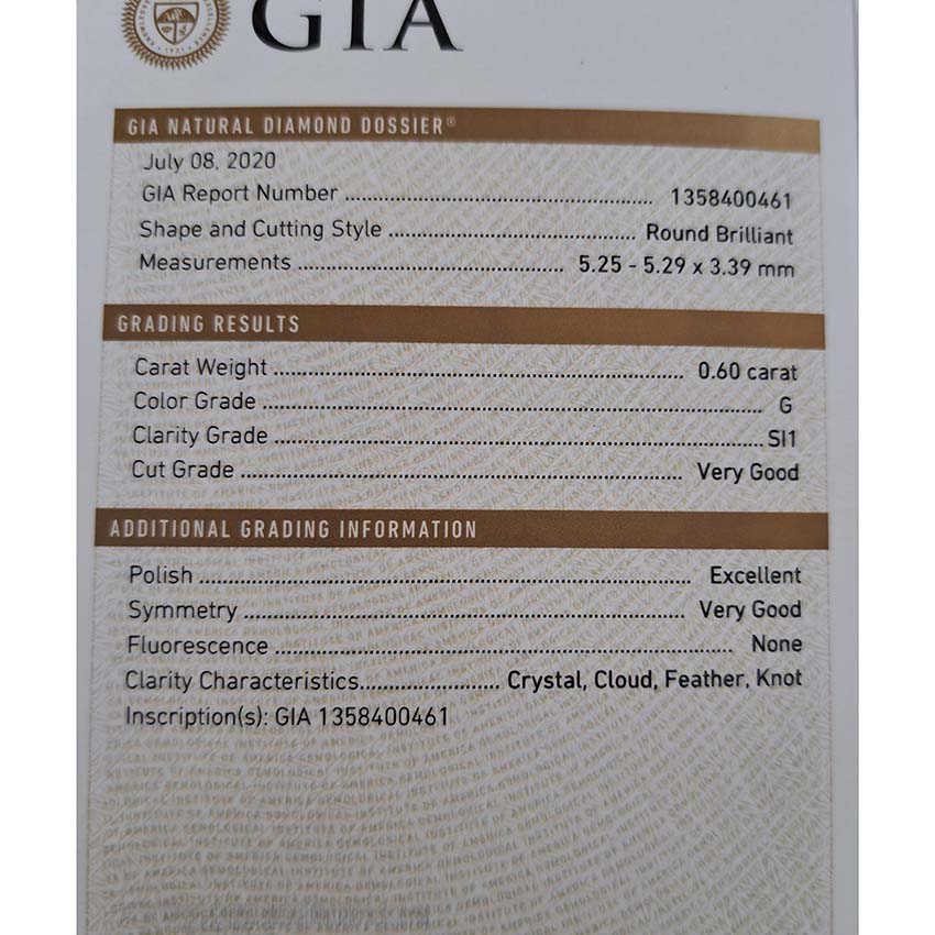 GIA Certified 2ct Diamond Three Stone Ring in Platinum, side diamond 0.60ct G colour SI1 clarity