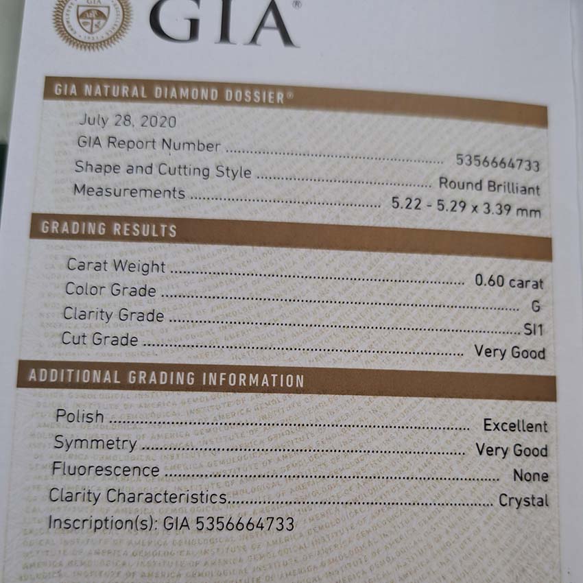 GIA Certified 2ct Diamond Three Stone Ring in Platinum, side diamond 0.60ct G colour SI1 clarity