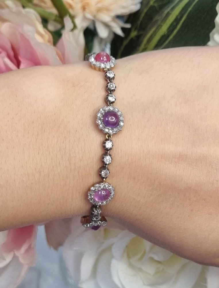 Antique Victorian Sapphire and Diamond Bracelet