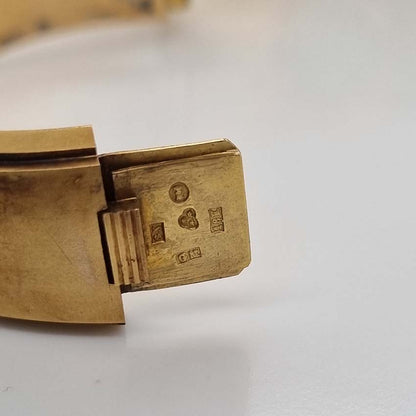 Antique Opal and Diamond Cluster Gold Bangle Bracelet, mid 19th century Victorian Swedish antique 18ct yellow gold bangle bracelet with opal and diamond cluster in original antique fitted box