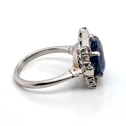 Sapphire ring gallery side