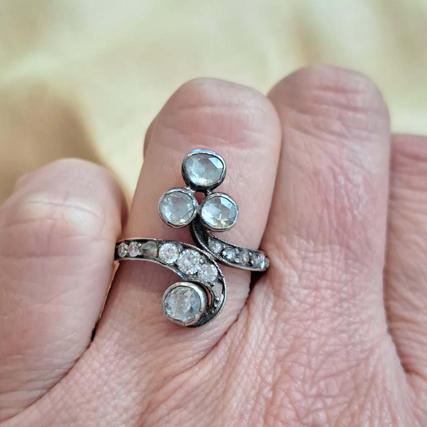 Antique Belle Epoque Rose Cut Diamond Ring