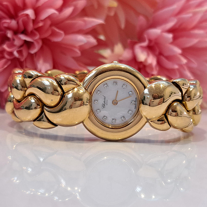 Chopard Casmir Ladies Mother of Pearl, Diamond, 18ct Yellow Gold Watch