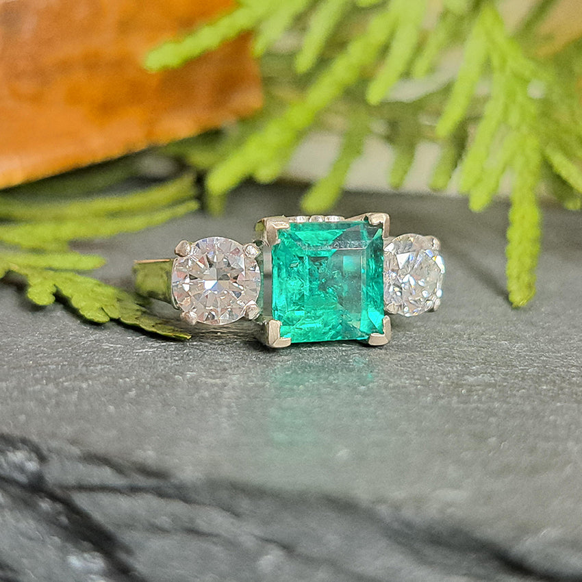 emerald engagement ring trilogy