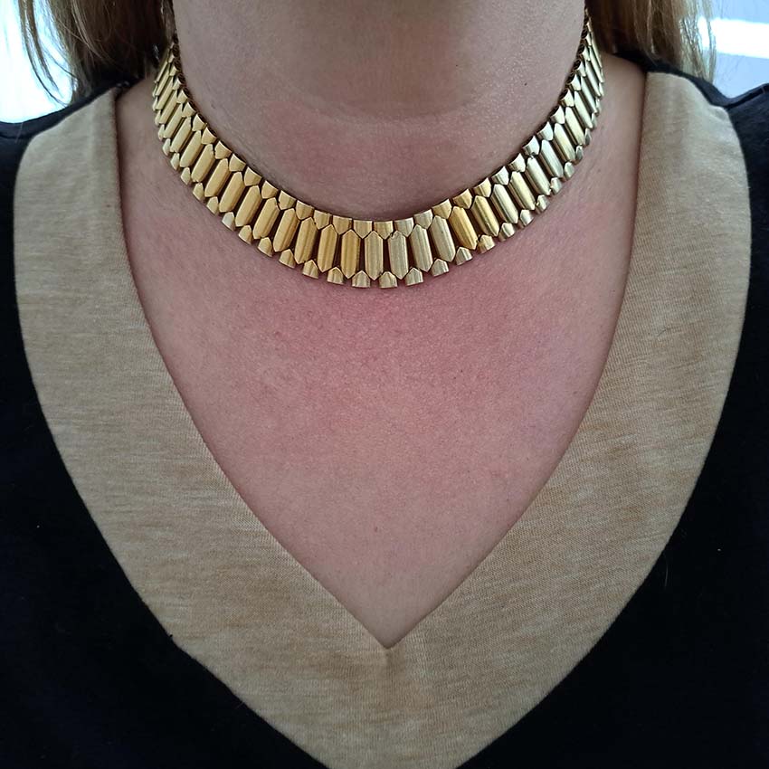 Antique Victorian Gold Collar Necklace