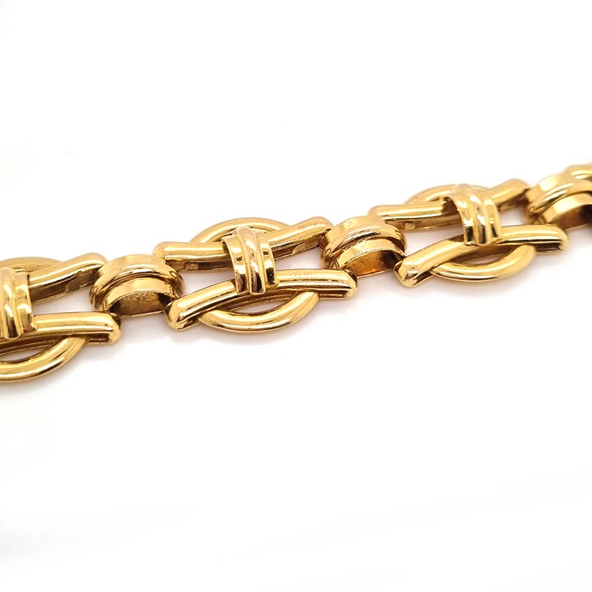 Vintage 18ct Gold Fancy Link Bracelet by Deakin and Francis