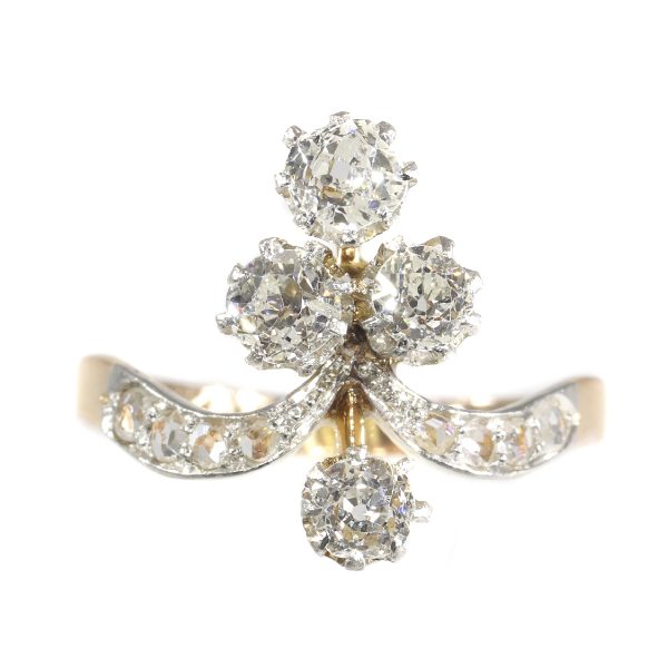 Antique Belle Epoque Diamond Crown Dress Ring