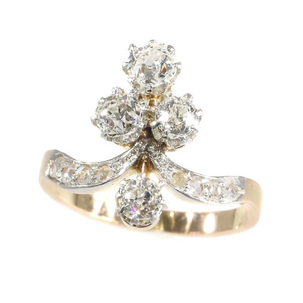 Antique Belle Epoque Diamond Crown Dress Ring