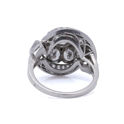 Vintage Van Cleef Arpels Platinum Ring With 4.2 Carats Of Diamonds