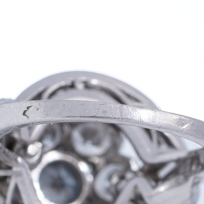 Vintage Van Cleef Arpels Platinum Ring With 4.2 Carats Of Diamonds