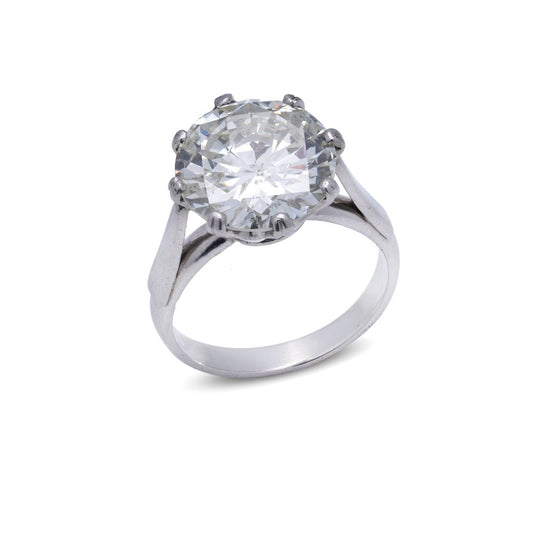 Platinum 7.2 Carat Natural Diamond Engagement Ring