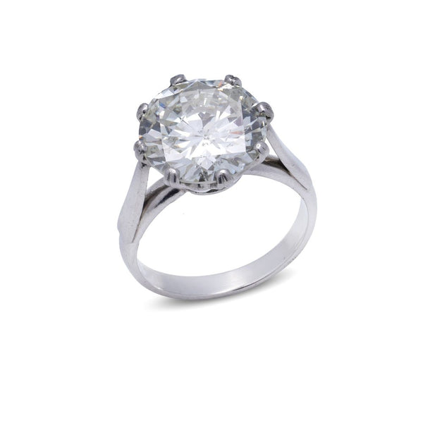 Platinum 7.2 Carat Natural Diamond Engagement Ring