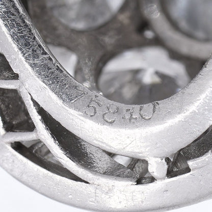 Vintage Van Cleef Arpels Platinum Ring With 4.2 Carats Of Diamonds