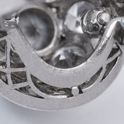 Vintage Van Cleef Arpels Platinum Ring With 4.2 Carats Of Diamonds