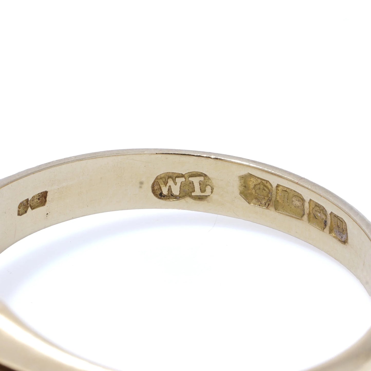 Antique 0.90ct Old Cut Diamond Solitaire Gypsy Ring in 18ct Gold