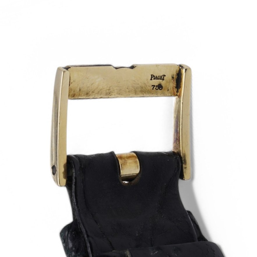 Piaget 18 Carat Gold Wristwatch with Blue Dial