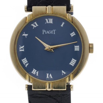 Piaget 18 Carat Gold Wristwatch with Blue Dial