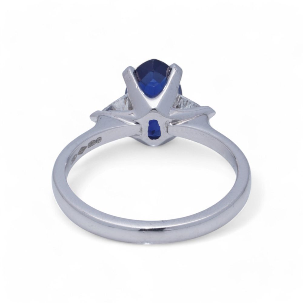 Platinum 1 Carat Sapphire And Diamond Ring