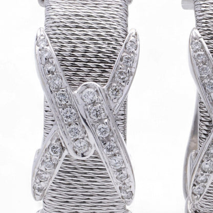 Vintage Kutchinsky Diamond Earrings In 18 Carat White Gold