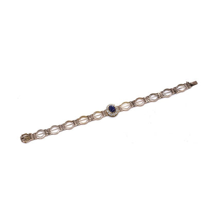 Victorian 9 Carat Rose Gold Sapphire And Diamond Bracelet
