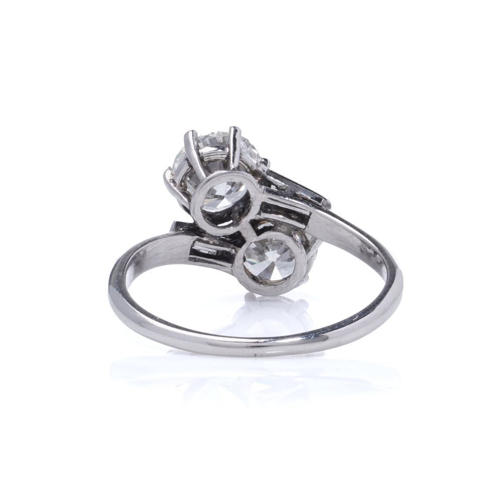 Toi et Moi 2.0 Carat Diamond Ring In Platinum