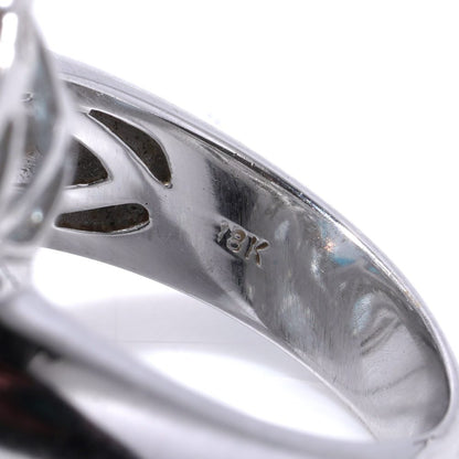 Jay Feder 18 Carat White Gold 8.8 Carat Blue Topaz And Diamond Ring