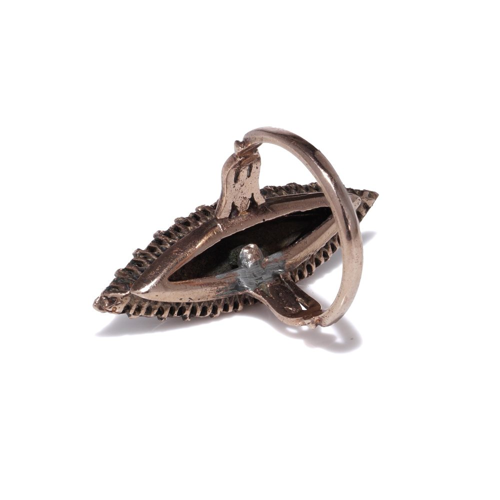 Victorian 9 Carat Gold Marquise Diamond Ring