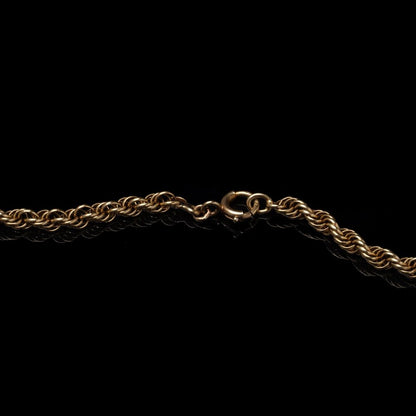 Antique 14 Carat Yellow Gold Essex Crystal Hunting Necklace