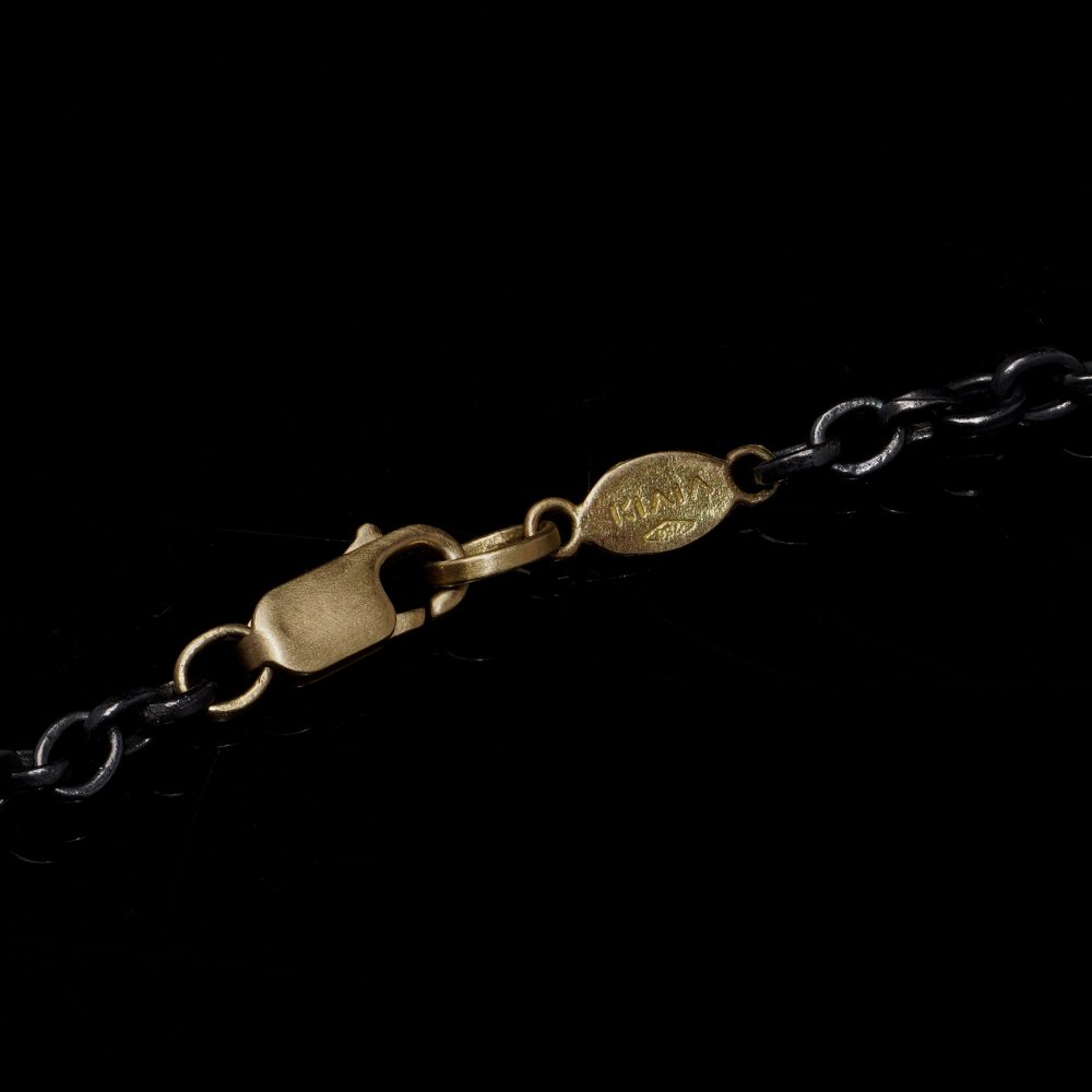 18 Carat Gold Chain Necklace With Byzantine Coin Pendant