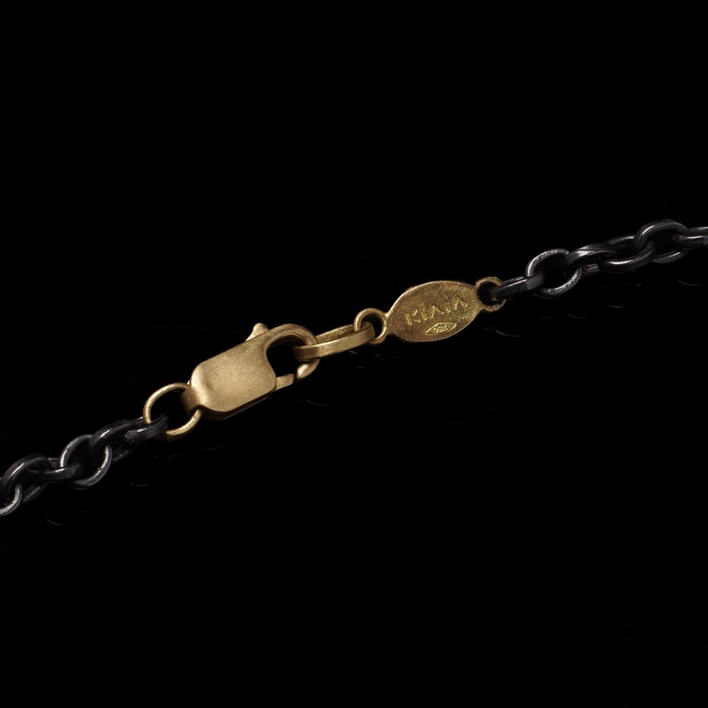 18 Carat Gold Chain Necklace With Byzantine Coin Pendant