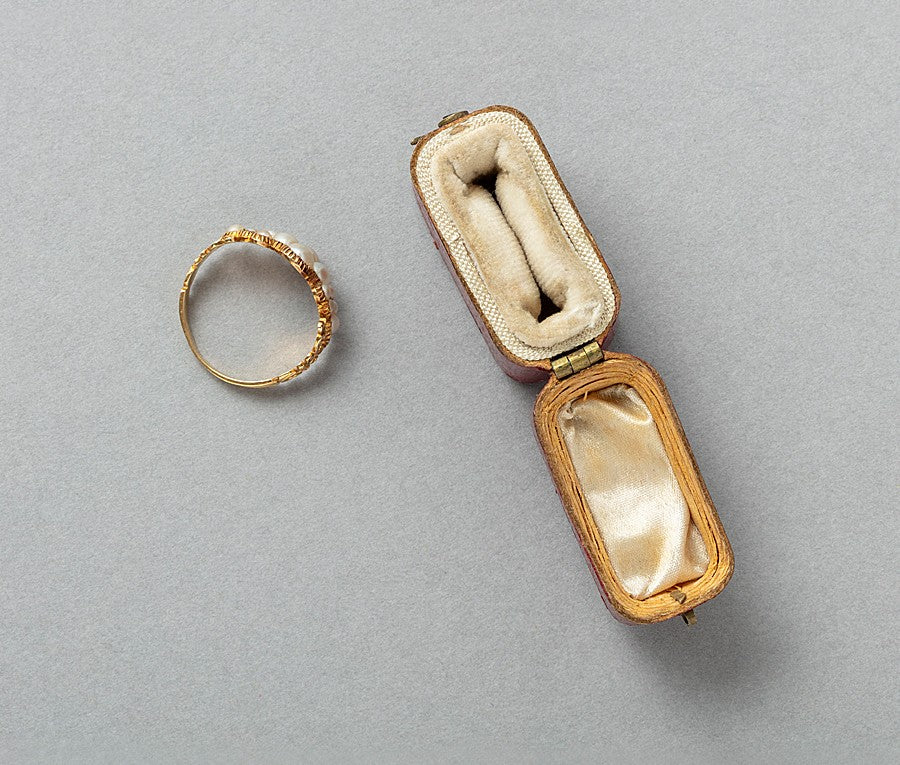 Georgian Gold Ring with Pearls