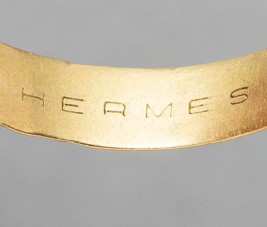 Hermès 18ct Gold Trinity Ring with Enamel