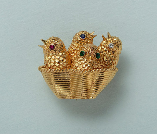 Cartier Gem-Set 18ct Gold Bird Brooch
