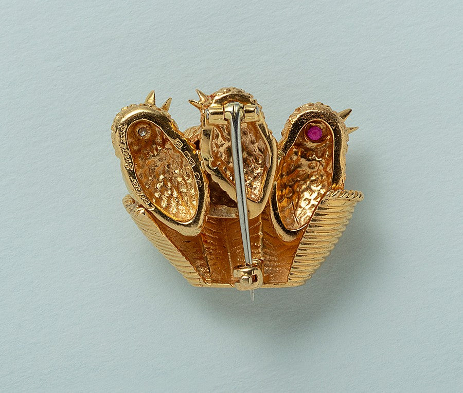 Cartier Gem-Set 18ct Gold Bird Brooch
