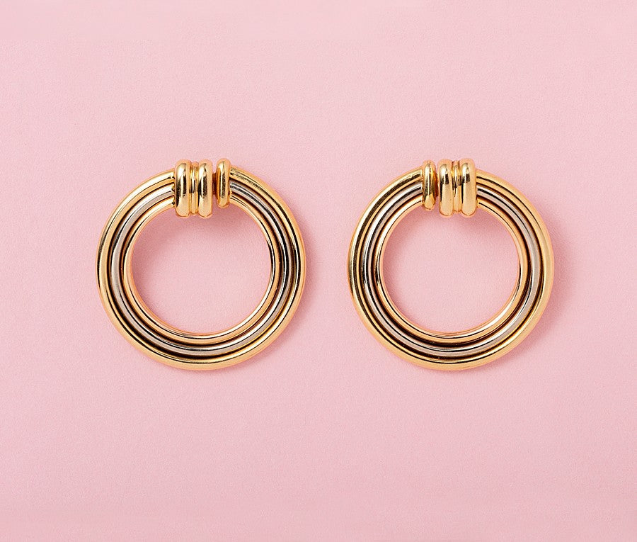 Vintage Cartier 18ct Gold Trinity Earrings