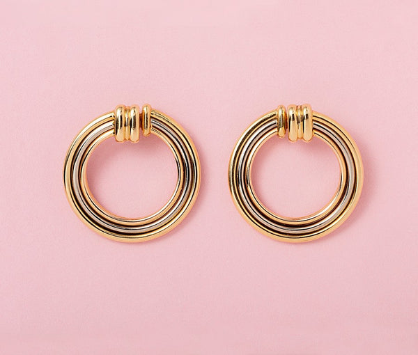 Vintage Cartier 18ct Gold Trinity Earrings