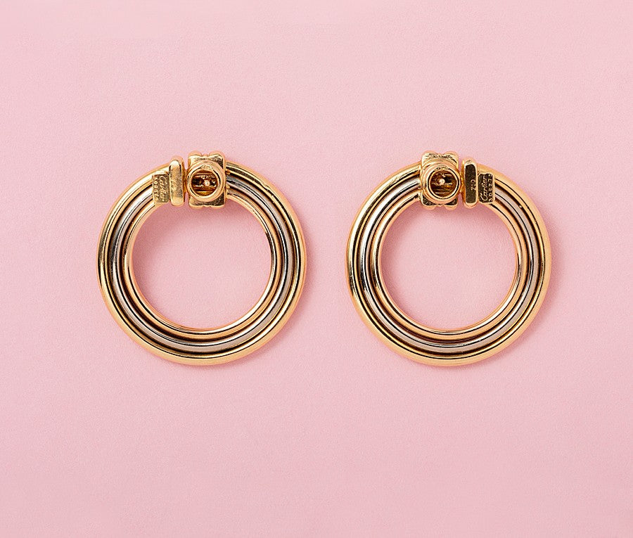 Vintage Cartier 18ct Gold Trinity Earrings