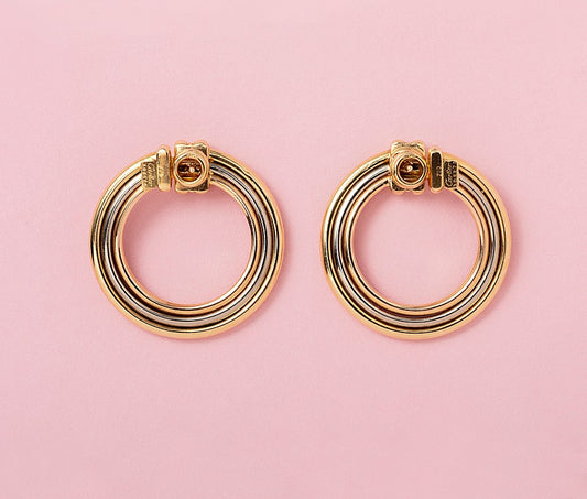 Vintage Cartier 18ct Gold Trinity Earrings