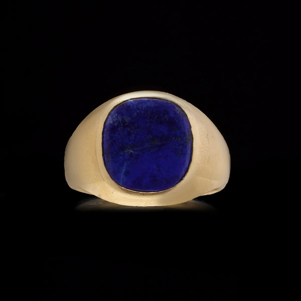 Lapis Lazuli and 18ct Gold Signet Ring