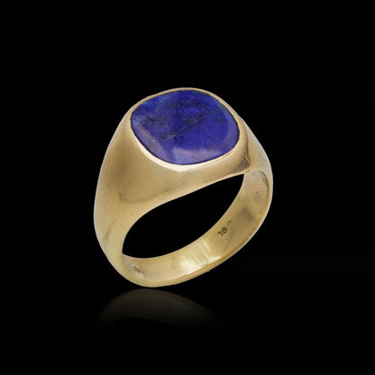 Lapis Lazuli and 18ct Gold Signet Ring